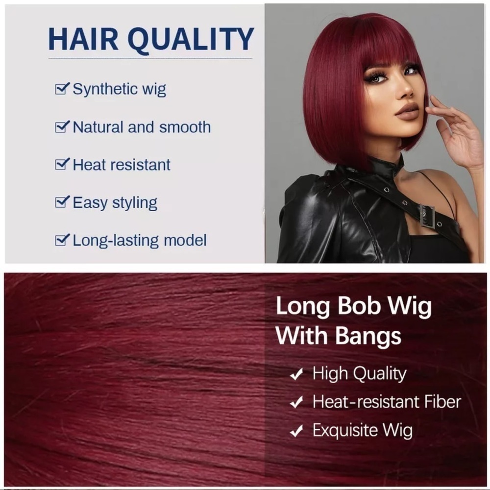 RED wig - Picture 5 of 8